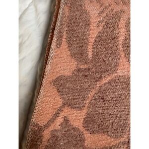 Vintage Wool Throw Flowers and Lattice Rustic Blanket 72x60 Reversible